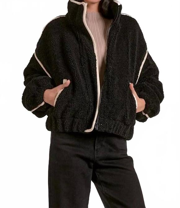 ELAN Jackets & Blazers - NEW ELAN slate sherpa bomber jacket in black